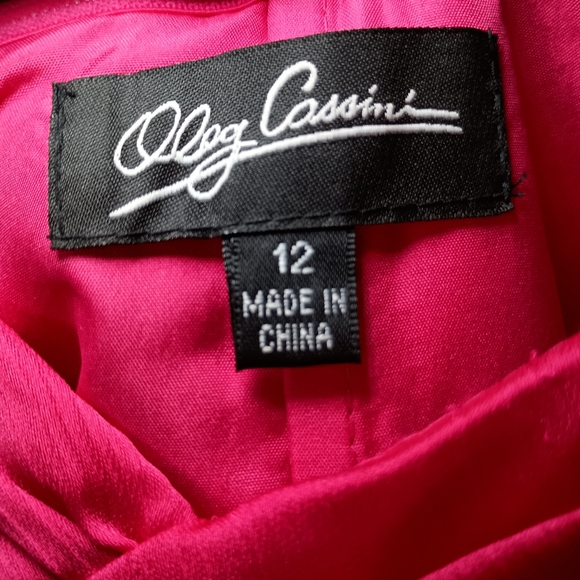 🩷 HOST PICK Oleg Cassini Strapless Evening or Bridesmaid Gown Size 12 - Picture 4 of 12